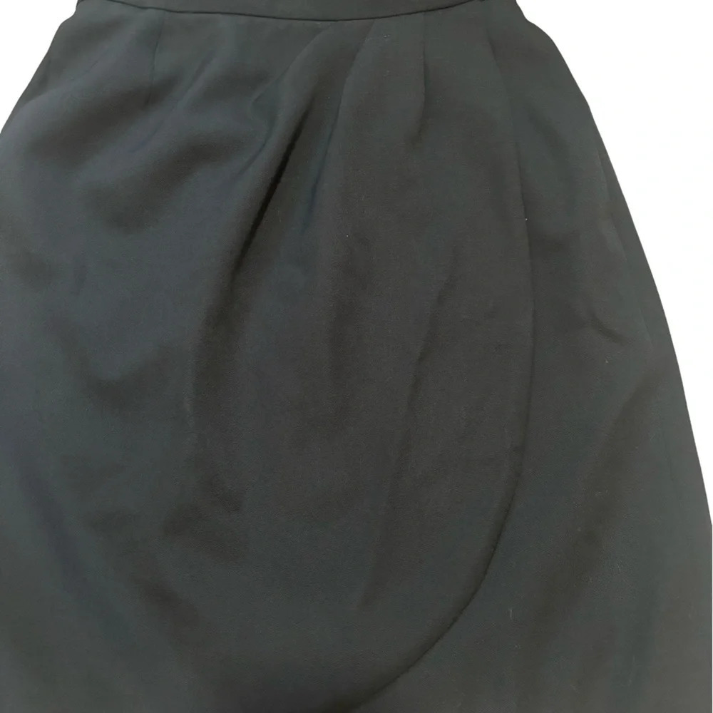 Yves Saint Laurent knee length wrap Black Pencil Skirt